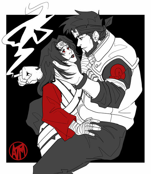 half body, 2 characters - $30